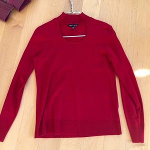 Mock neck sweater with cut outs